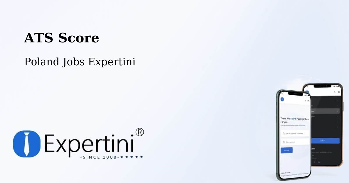 Resume ATS Score & Job Description Match Tool – Widuchowa - Poland Jobs Expertini